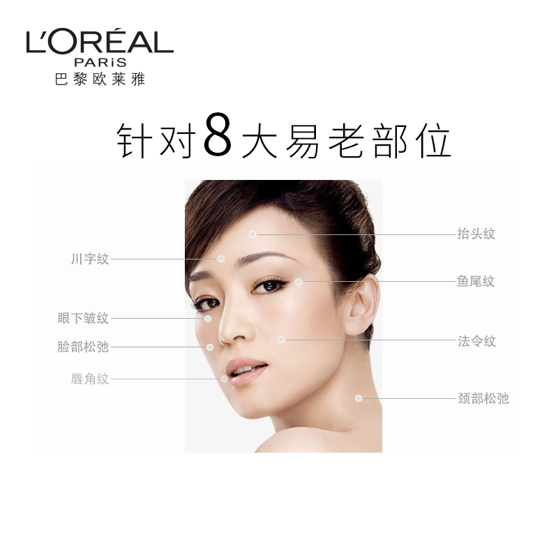 思扬化妆品专营店欧莱雅复颜抗皱紧致滋润日霜晚霜组合套装补水保湿霜面霜女 1112