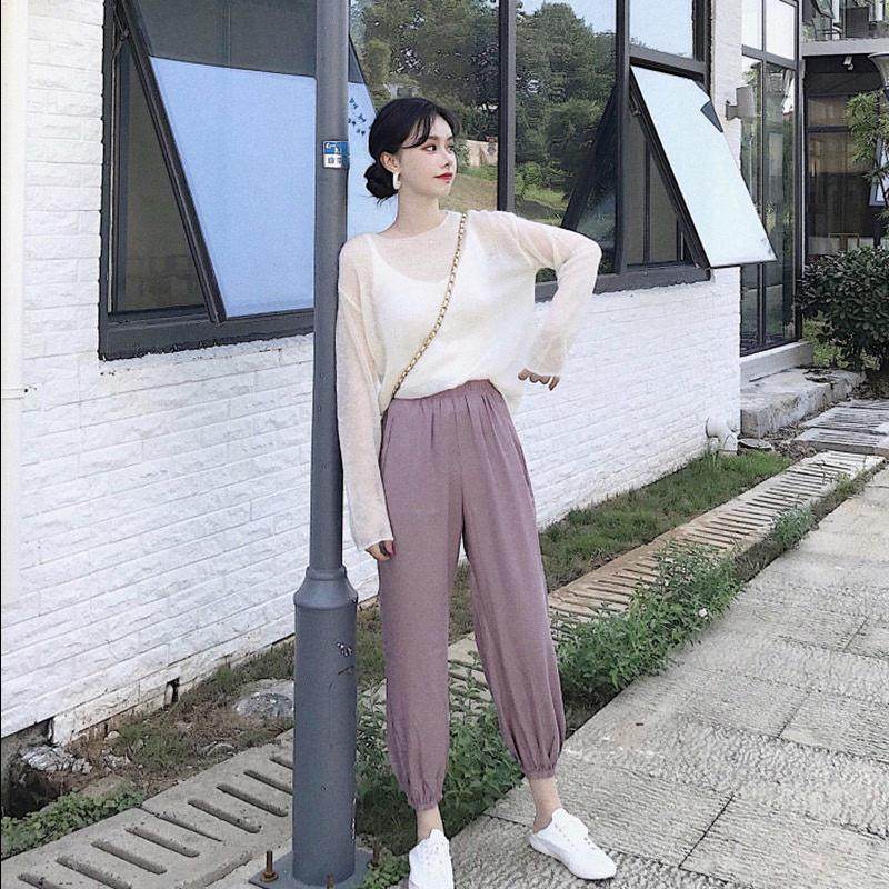 夏季套装女2020新款防晒衣哈伦裤 尼斯燕休闲运动套装