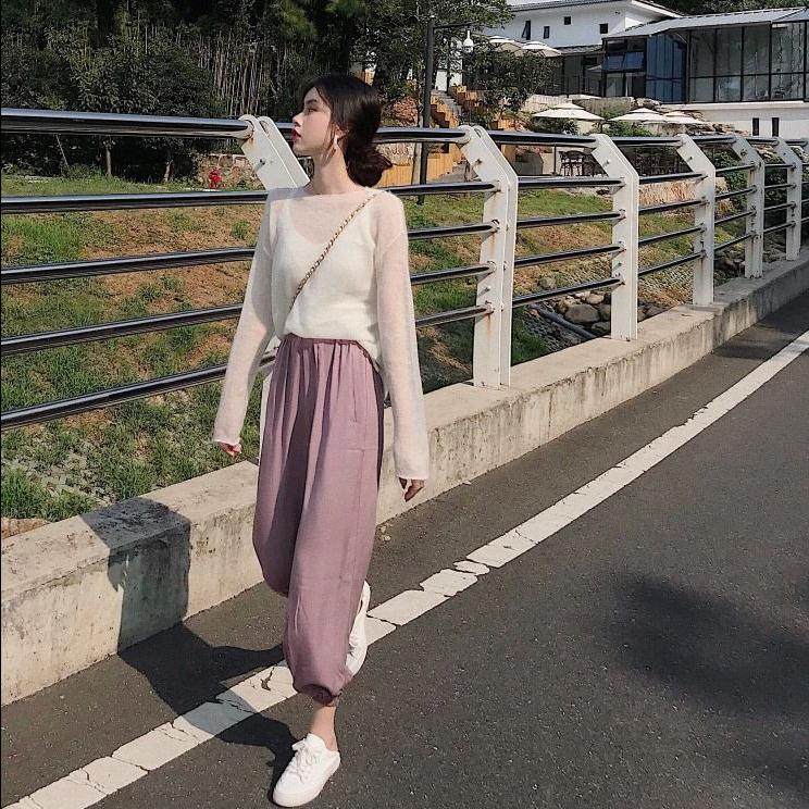 夏季套装女2020新款防晒衣哈伦裤 尼斯燕休闲运动套装