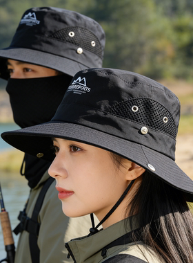 户外登山帽夏季专业防晒面罩帽子