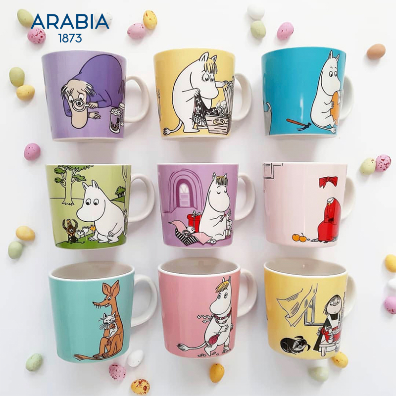 正品清仓 芬兰Arabia马克杯姆明moomin陶瓷咖啡杯子可爱喝水杯