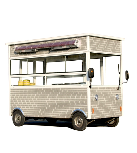 Антикварная электрическая универсальная закусочная тележка на четырех колесах, вагон-ресторан для коммерческого использования, дом на колесах