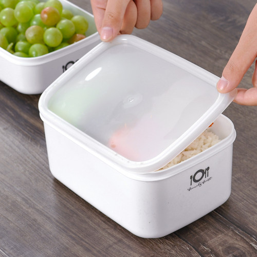 家用带盖透明塑料保鲜碗微波炉饭盒便当盒冰箱食品水果密封收纳盒 - 图1