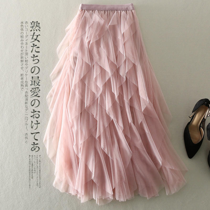 松紧腰女2020新款ins潮流蓬蓬裙 欧瑞彩半身裙