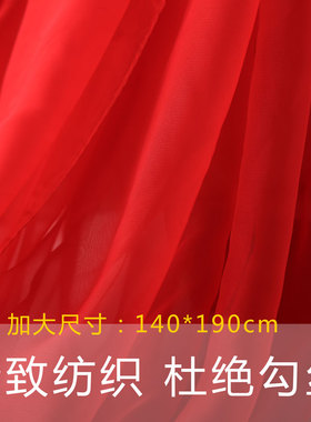 大红色跳舞定制logo薄纱巾
