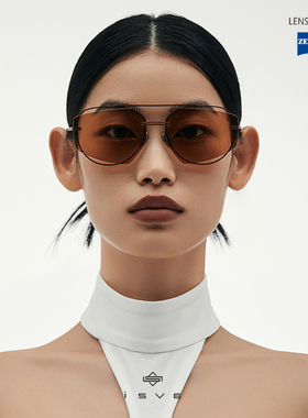 不规则切割镂空彩色墨镜太阳眼镜