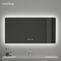 Smart bathroom mirror Home wall-mounted toilet mirror wall-mounted bathroom with lamp touch screen anti-fog led mirror