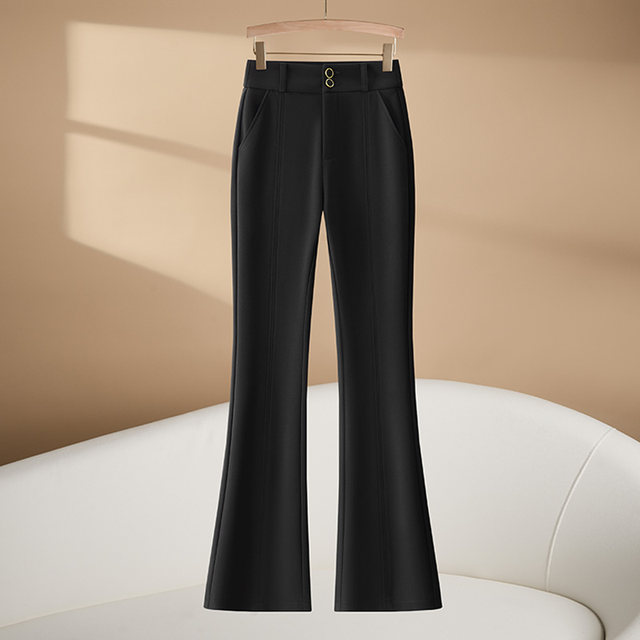 High-waisted fashionable work-style trousers for women to tighten their belly and lift their hips