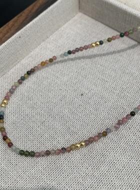 捡漏！淘到红人店380+极细天然碧玺项链P581