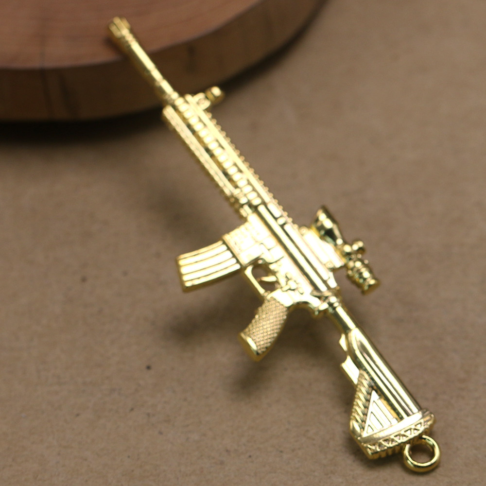 绝地求生饰品绝地求生玩具钥匙扣吃鸡模型M416突击抢小号全套装备武器挂件配件