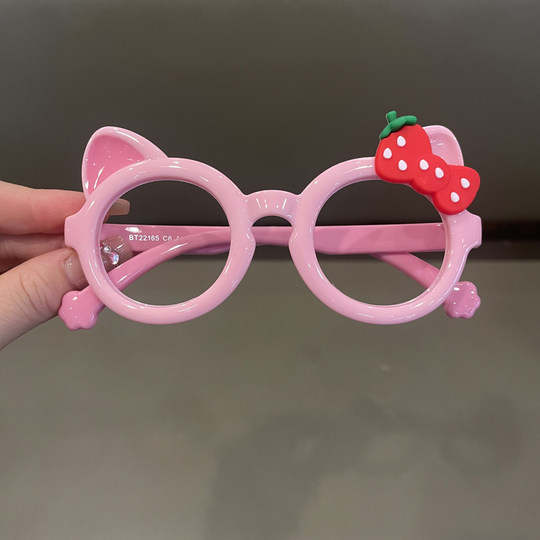 Children's glasses frame without lens sunglasses silicone boys and girls cartoon cute baby toys soft leg girls glasses frame