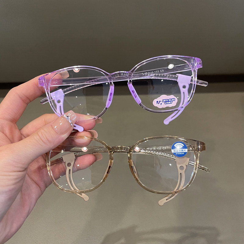 儿童平光镜男女童时尚挂勾防蓝光眼镜宝宝小学生上网看电脑护目镜,淘宝优惠券,粉丝福利购,淘宝优惠卷