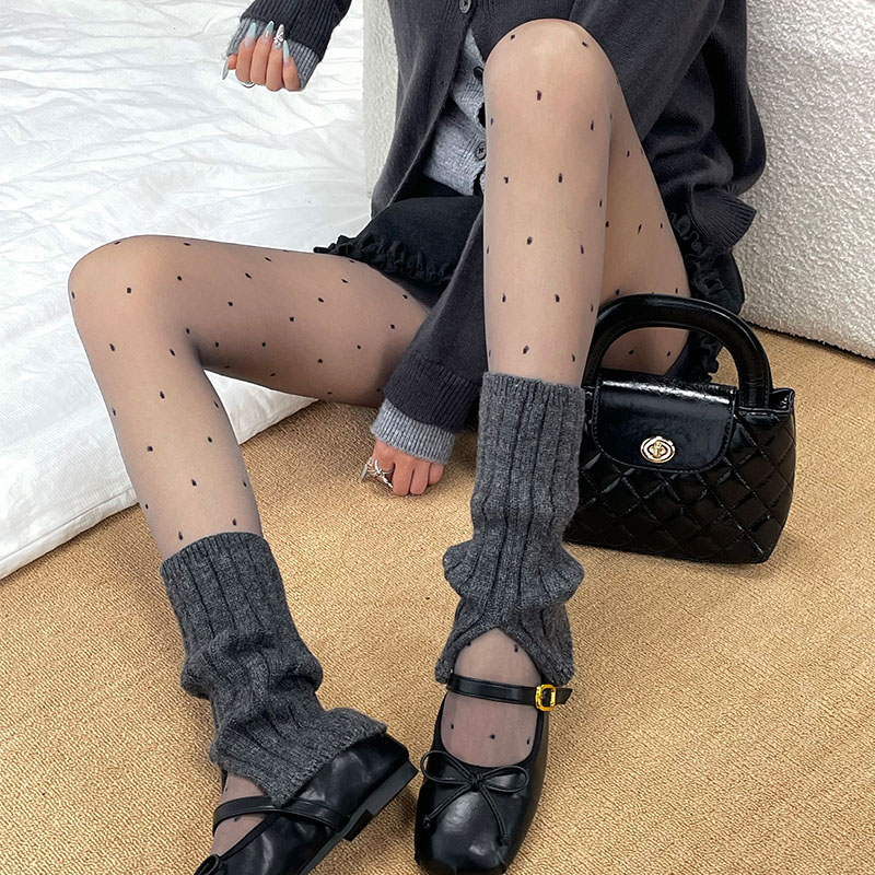 波点丝袜防勾丝连裤袜超薄0d高透jk白丝袜子女秋冬季打底裤袜黑丝 - 图1