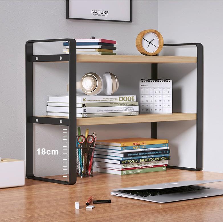 Simple desk bookshelf office desktop storage sorting rack - 图1