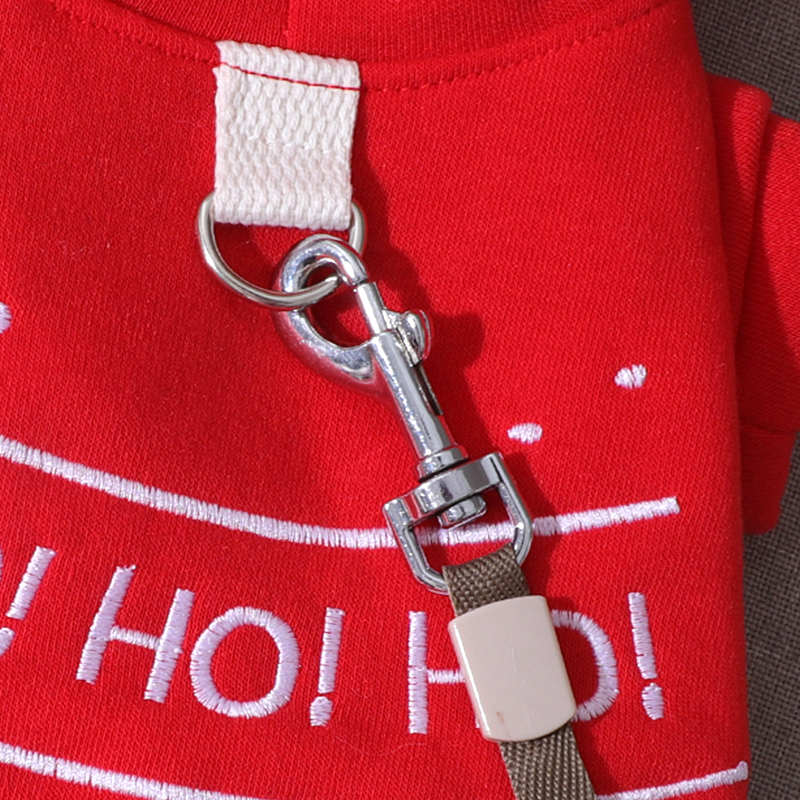 狗狗圣诞衣服小狗红色冬装比熊泰迪冬天保暖可牵引2025圣诞树卫衣 - 图1