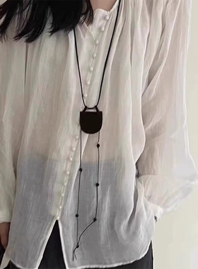 慵懒风真皮月牙小包项链时装配饰