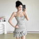 KLIOU French light retro style polka-dot suspender dress, feminine, tight-fitting, figure-hugging short skirt for summer