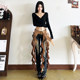 American retro niche brown waistband belt
