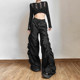 High-waisted sweet and cool girly trousers, versatile trousers