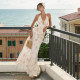 French romantic and elegant floral two-piece set