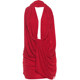 KLIOU European and American bright heroine sexy deep V-neck halter dress pleated slimming short skirt that covers the buttocks