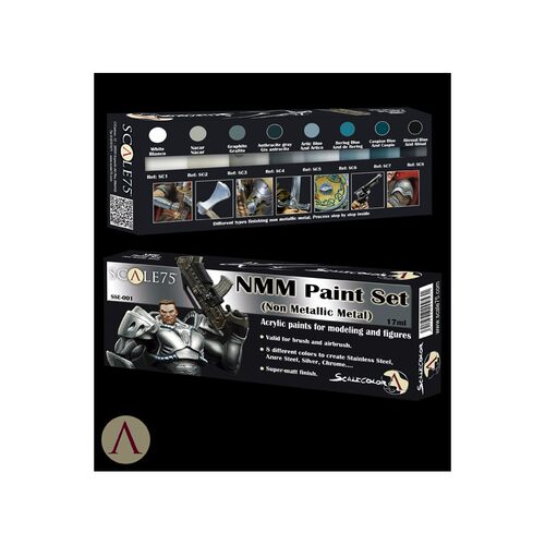 现货 Scale75 SSE 001 NMM Paint Set STEEL 银色套装 水性漆 - 图2