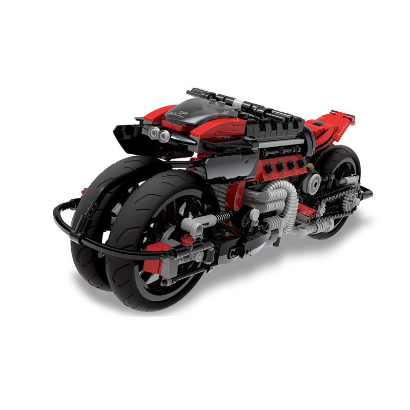 星堡积木机械摩托车拼装模型儿童益智玩具男孩子机车拼图组装礼物,淘宝优惠券,粉丝福利购,淘宝优惠卷