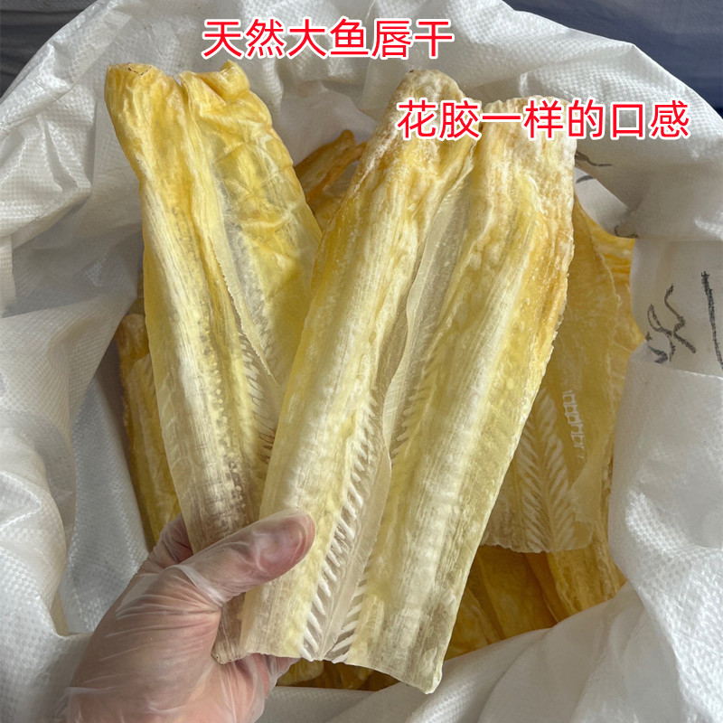 厚肉大鱼唇干鱼皮鲨鱼皮干煲汤海味佛跳墙海产干货 500克装-图1