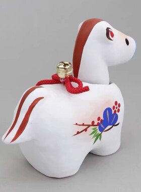 「京都和风」日本野泽传统乡土玩具中川政七 会津张子缘起摆件马