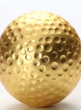 「京都和风」日本制箔一手工纯金金箔高尔夫球摆件木盒装双球礼盒