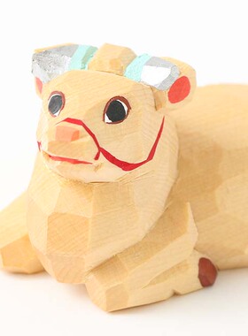 「京都和风」日本制中川政七商店 干支奈良一刀雕手工吉祥摆件 牛