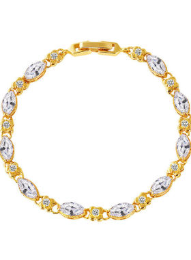 18k黄金色手链 999真金色百搭气质女款精致时尚饰品女士金手链