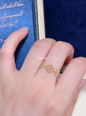 nojess唯美花瓣蕾丝女银戒指