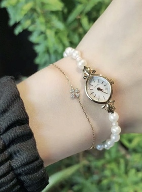 nojess微镶锆石四叶草简约手链