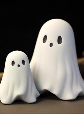 万圣节中指爱心幽灵桌面装饰创意小摆件Middle finger Cute Ghost