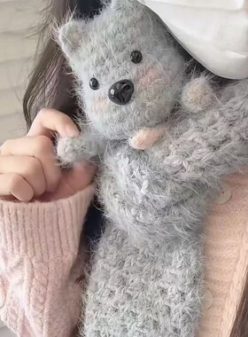 高西地小狗小猫围巾围脖材料包暹罗猫手工编织钩织围巾送朋友