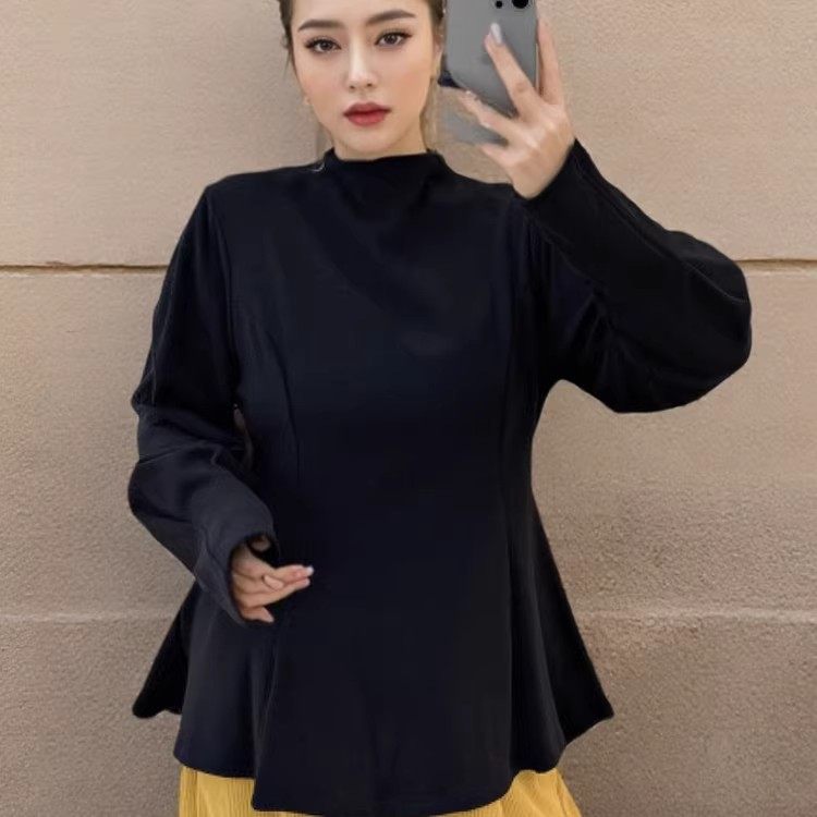 大码女装半高领磨毛德绒保暖长袖T恤打底衫女内搭秋冬季修身上衣,淘宝优惠券,粉丝福利购,淘宝优惠卷