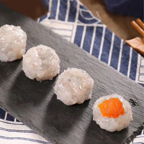 流沙海鸭蛋鲜虾球北海蛋黄虾滑流心火锅火锅丸子食材咸鸭蛋虾丸