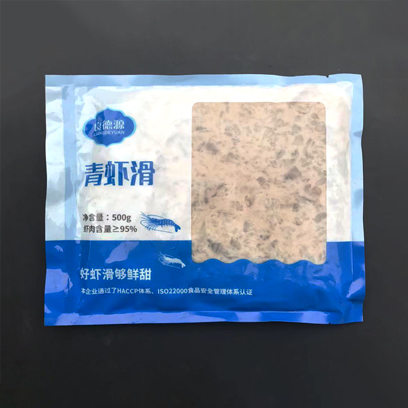 良德源青虾滑新鲜手打500g青虾滑火锅食材手工纯鲜虾商用家用虾包 - 图0