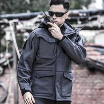 Military fans m65 Wind clothing Spy Tactics Wind Clothing Mens Soft Shell Submachine Clothing Outdoor Plus Suede Python Camouflate Jacket Blouse