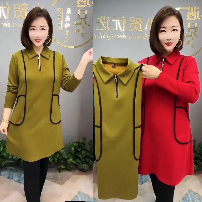 Middle aged slimming fashion with plush and thickened upscal - 图0