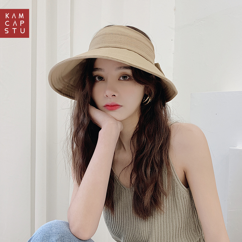 卡爱猫旗舰店无顶渔夫帽女韩版百搭遮阳帽女防晒帽空顶帽大沿贝壳太阳帽子夏天1