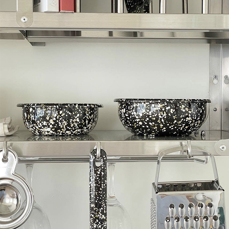 韩国进口Eding搪瓷泼墨早餐碗沙拉水果酸奶大碗ins露营珐琅餐具女,淘宝优惠券,粉丝福利购,淘宝优惠卷