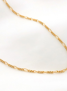 四月手作进口14K包金3+1情侣项链