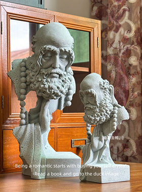 心静自然清沉思达摩保佑佛像