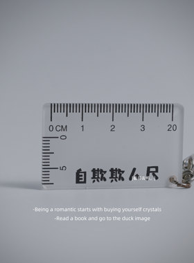自欺欺人尺钥匙扣礼物包挂件