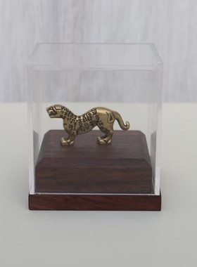 实木亚克力展示手办底座托透明盒