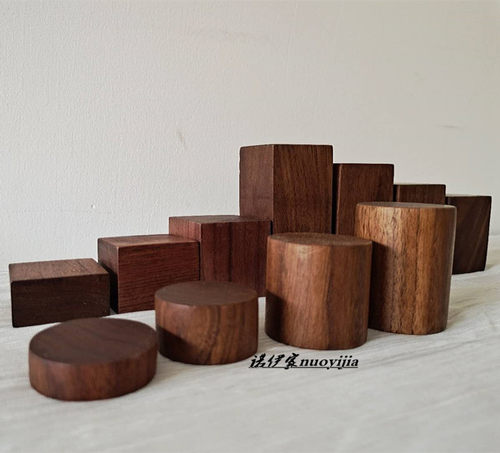 黑胡桃木块战锤胸像模型摆件底座diy手工小制作材料木头方块垫高 - 图2
