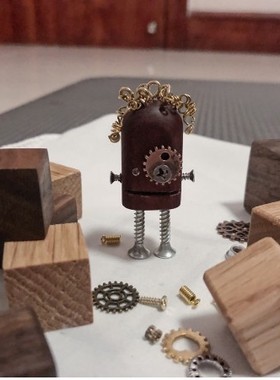 蒸汽朋克正方形diy材料小木头