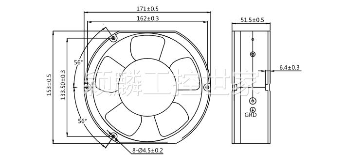 颖麟SA/ST1725HA2 220V 0.24A 35W/38W 全新JinShun机柜散热风扇1 - 图1